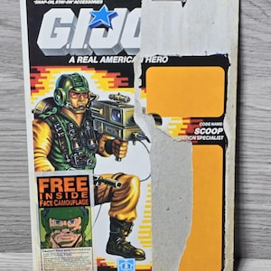 1988 G.I. Joe ARAH Scow v1 Full Uncut File Card Back
