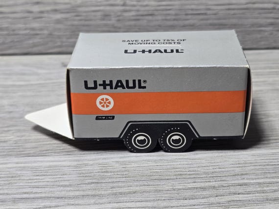 Vintage U-Haul Trailer Cardboard Advertising Bank Promotion Uhaul Item Giveaway