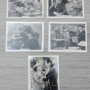 1936 RARE Peter Jackson Film Scenes Cigarette Card Lotto di 5 carte James Cagney