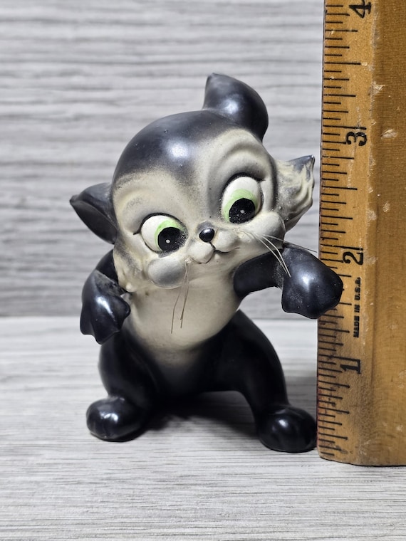 1950年代のジョセフ・オリジナルズ製、ひげのある黒猫クレオの