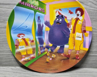 1993 Assiette en plastique Ronald McDonald Grimace de 10 po. McDonald's