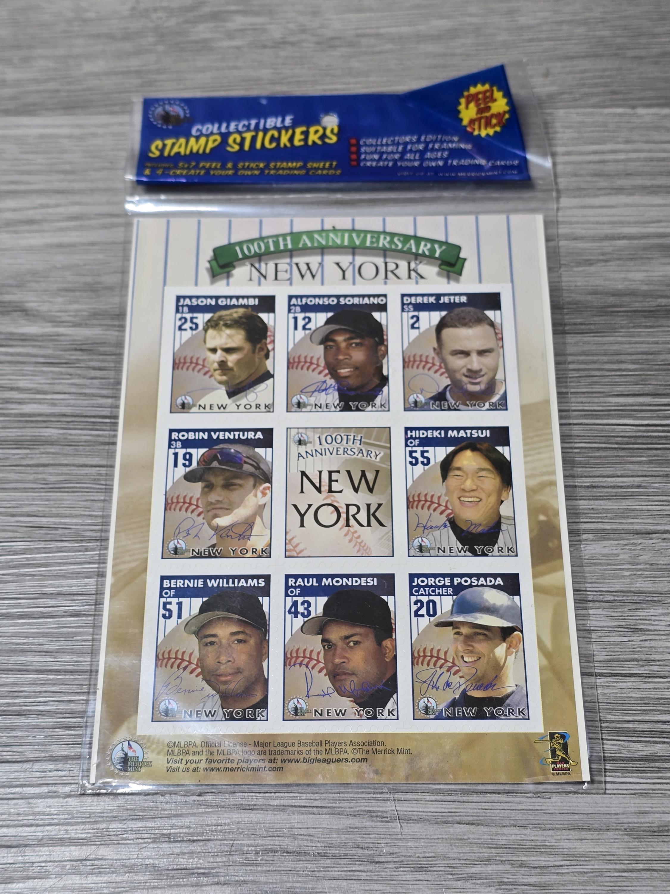 2003年 ニューヨーク・ヤンキース 100周年記念切手 ステッカー