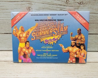 1989 WWF Summer Slam Pin Meadowlands Hulk Hogan Beefcake Zeus Wrestling