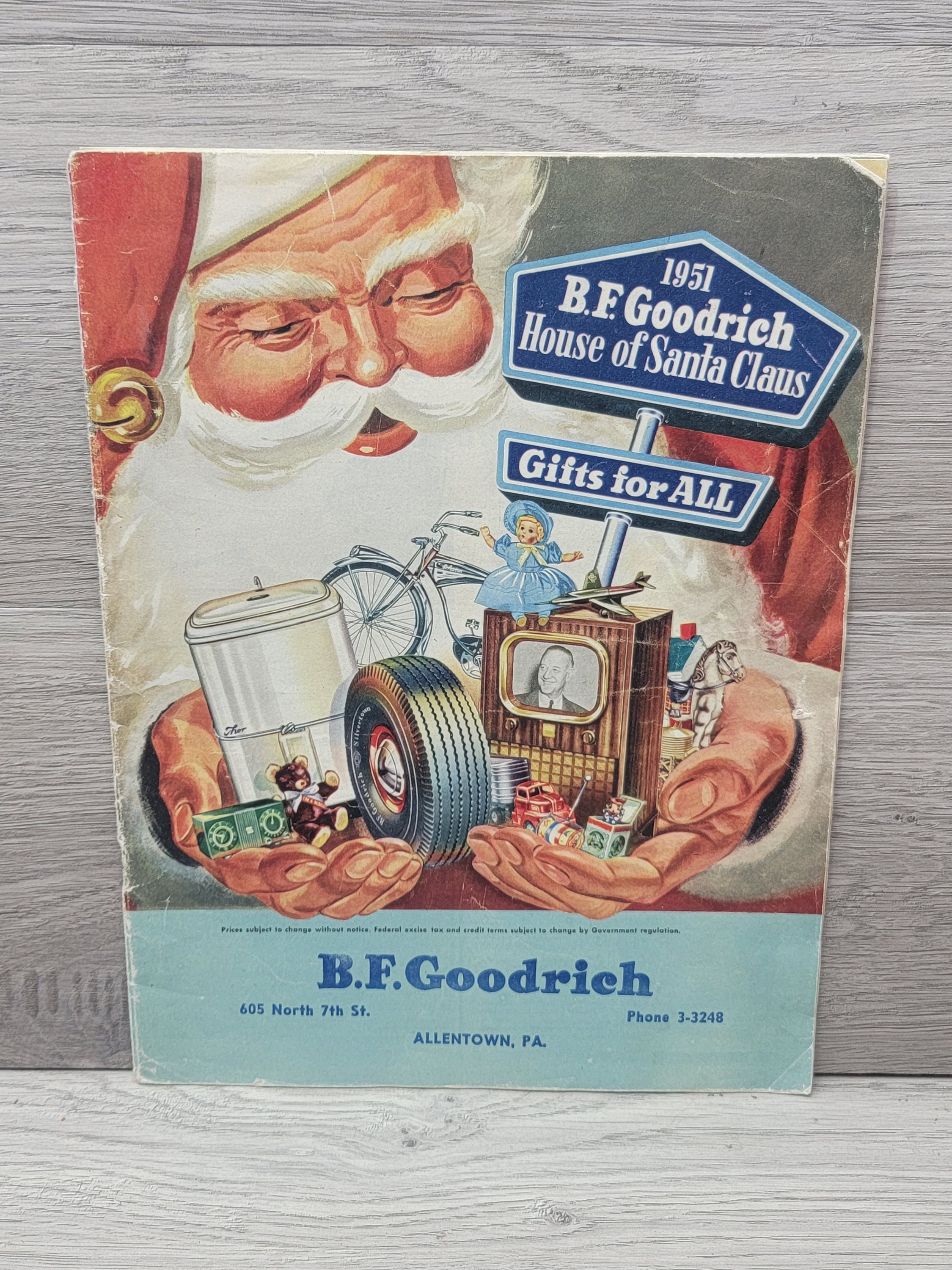1951年 BFグッドリッチ クリスマス サンタ カタログ おもちゃ 人形