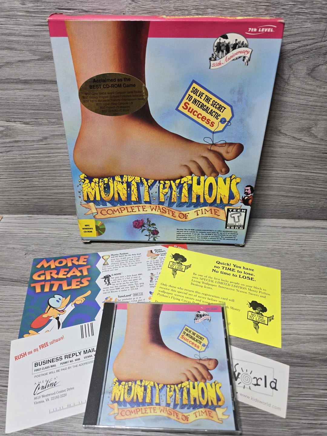 1995 Monty Python's Complete Waste of Time (PC, USA) 7th Level Big Box ...