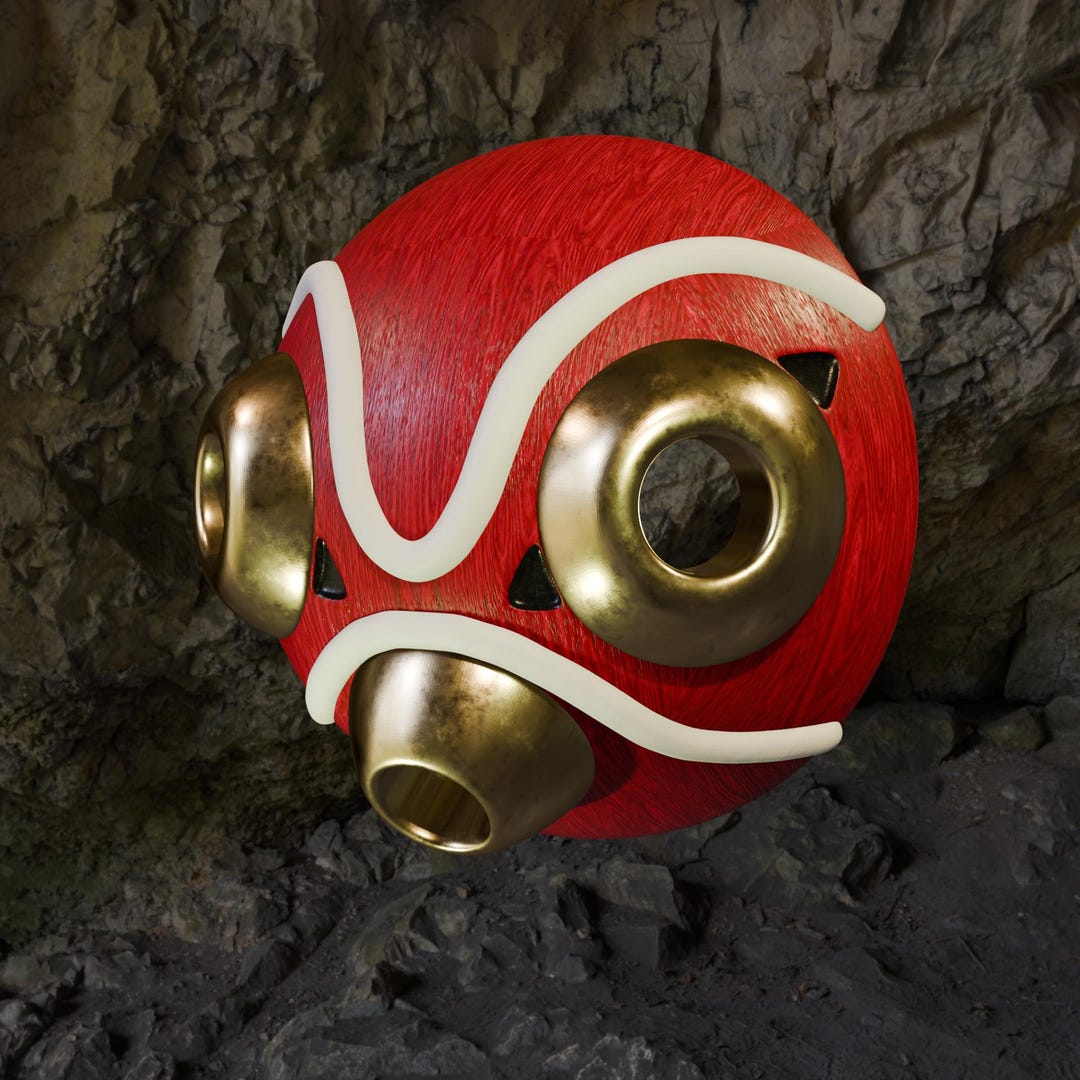 Princess Mononoke Mask, Mask, Mask, Rave, Halloween, Cosplay, Anime ...