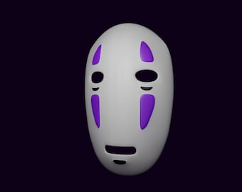 カオナシ 顔なしマスク「STL」マスク、マスク、レイブ、ハロウィン、コスプレ、アニメ、カオナシ、千と千尋の神隠し、千と千尋の神隠し、顔なし