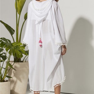 midi casual summer dresses, Beach Dress for Vacation, White Kimono,Beach Wear, Swimwear Cover-up, Beach Shawl for Summer Vacation,Poolside Kimono Women’s Buttoned White Shirt Dress,Swimwear Cover-up,summer sundresses kimono