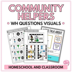 Educational Community Helpers Printable for Preschool Learning - Speech Therapy and Teacher Resources - Homeschool Essentials