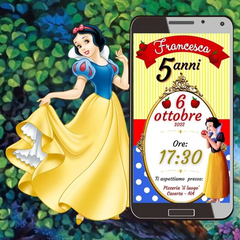 Disney Birthday Invitation Fully Digital 100 Custom Any Etsy
