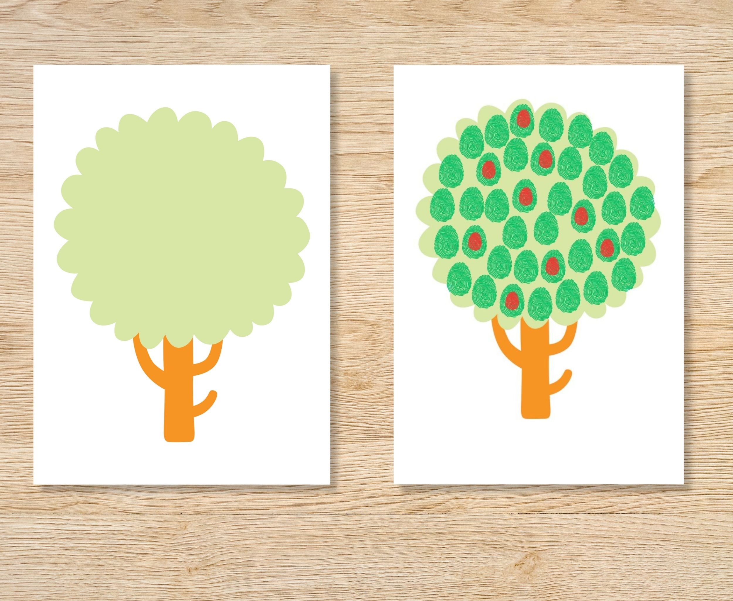 Kids Fingerprint Printables, Fingerprint Art, Personalised Gift ...