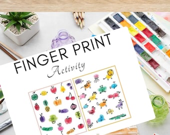 Kids Fingerprint Printables, Fingerprint Art, Personalised Gift, Thumbprint Art, Homeschool Activities, Toddler Activity