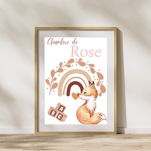 Affiche personnalisation chambre enfant/bébé/naissance/fille/garçon/sur-mesure image 1