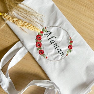 Personalized tote bag first name frame Embroidery/personalized/bag/wedding/school/race/child/adult/mom/Mother's Day/first name