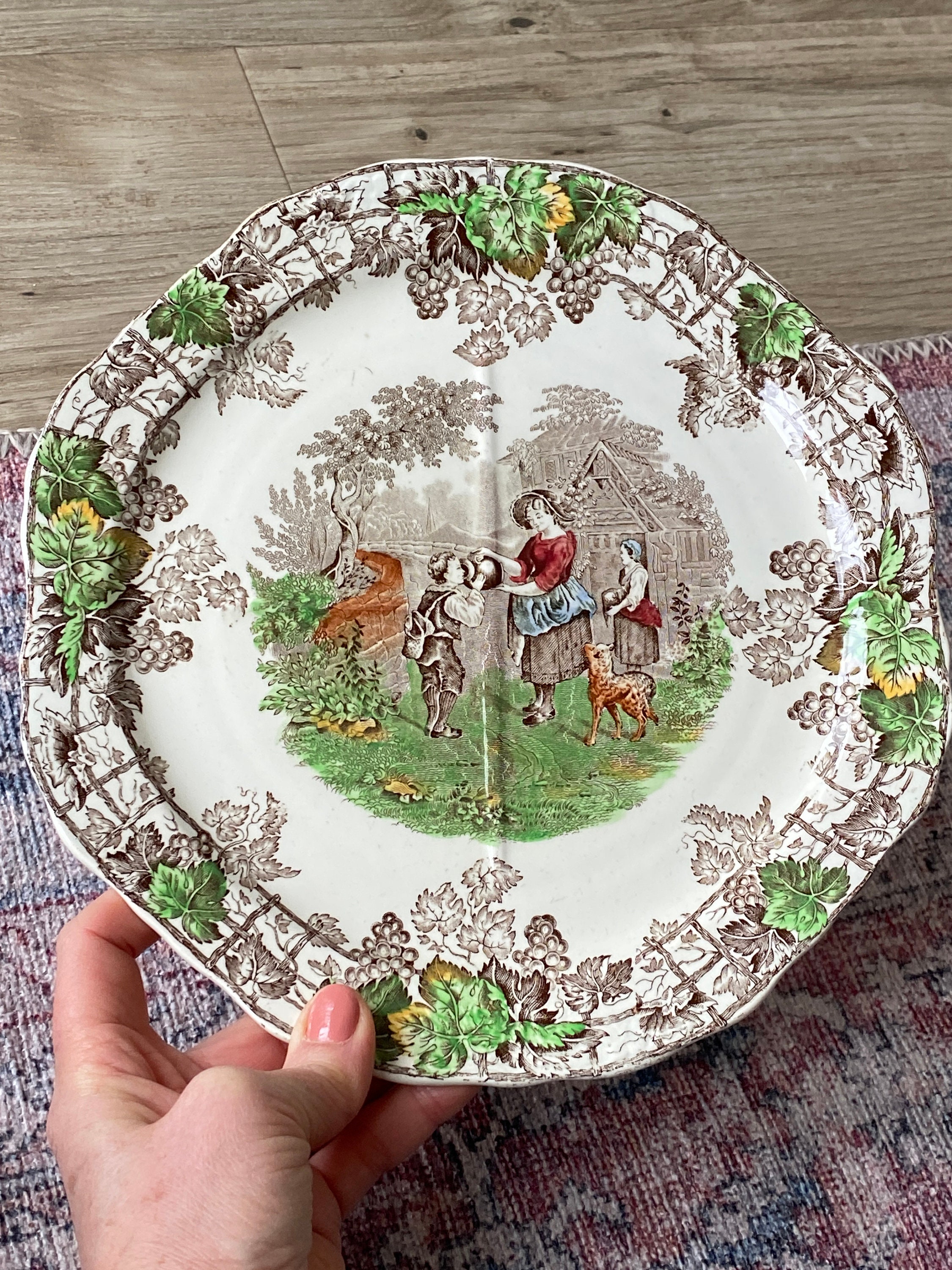 Vintage Copeland Spode Byron Quartered Sandwich Plate