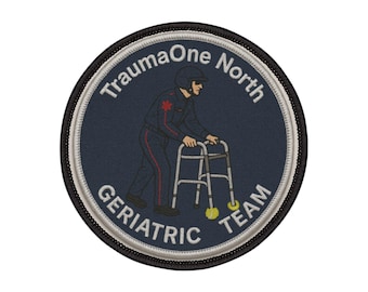 Geriatric Team patch Iron-On Patch | TraumaOne North embroidered badge
