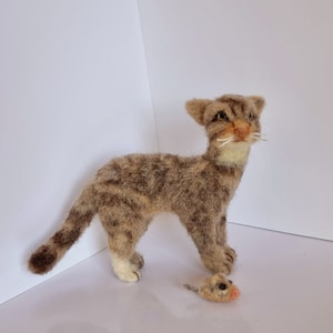 Needle Felted Cat Sculpture - Personalized Custom Pet Sculpture - Pet Memorial - Miniature Pet Replica - Poseable Art Doll - Soft Sculpture