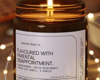 Świeca sojowa o zapachu rozczarowania – zabawny prezent