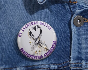Schizophrenia, Schizophrenia Awareness pin button, Mental health awareness accessory, mental health advocacy, psychosis, diagnosis,