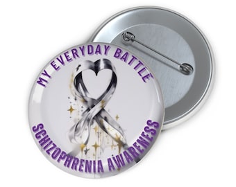 I have Schizophrenia, Schizophrenia Awareness pin button, Mental health awareness accessory, mental health advocacy, psychosis, diagnosis,
