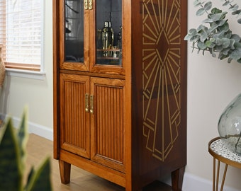 SOLD!! - 1920’s Art Deco Style Retro Cocktail / Bar Cabinet