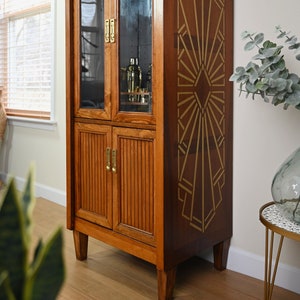 SOLD!! - 1920’s Art Deco Style Retro Cocktail / Bar Cabinet