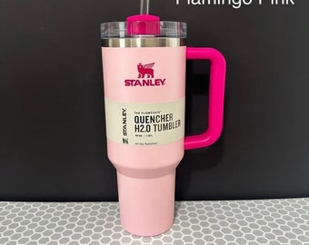 Stanley Tumbler 40oz Flamingo Pink Fitness Cup Cute Gym Stanley Mug ...
