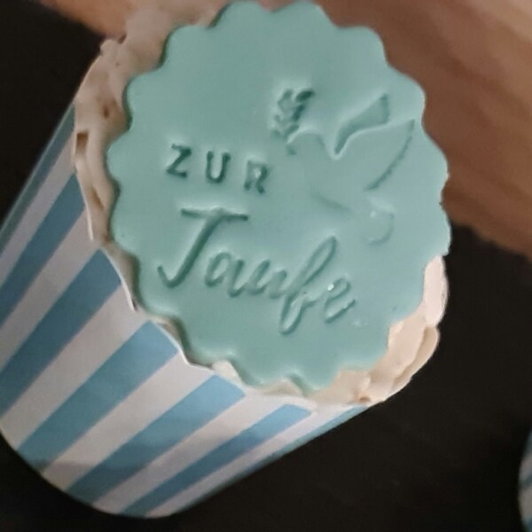 Fondantstempel, Keksstempel zur Taufe