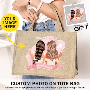 PERSONALIZED Beach Bag, Embroidered/Printing Tote Bag, Straw Bag, Custom Bridesmaid Proposal Gifts, Burlap Jute Bag, Mothers Day Gifts