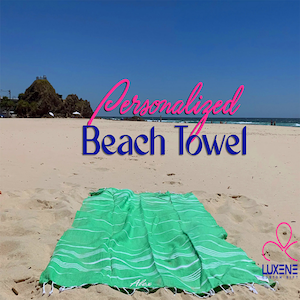 UNIQUE Bride Turkish Beach Towel, Personalized Beach Blanket, Printing/Embroidered Holiday Gift, Wedding Favors, Custom Summer Gifts