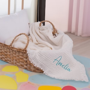 Handcrafted Baby Quilt, Custom Muslin Baby Blanket, Perfect Keepsake for Newborns, New Mom Gift, Personalized Baby Gift, Baby Shower Gift