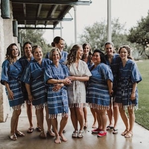UNIQUE Bridesmaid Robes, Embroidered/Printed Turkish Robe, Custom Oversized Robe, Personalized Bachelorette Party Favor, Summer Gift