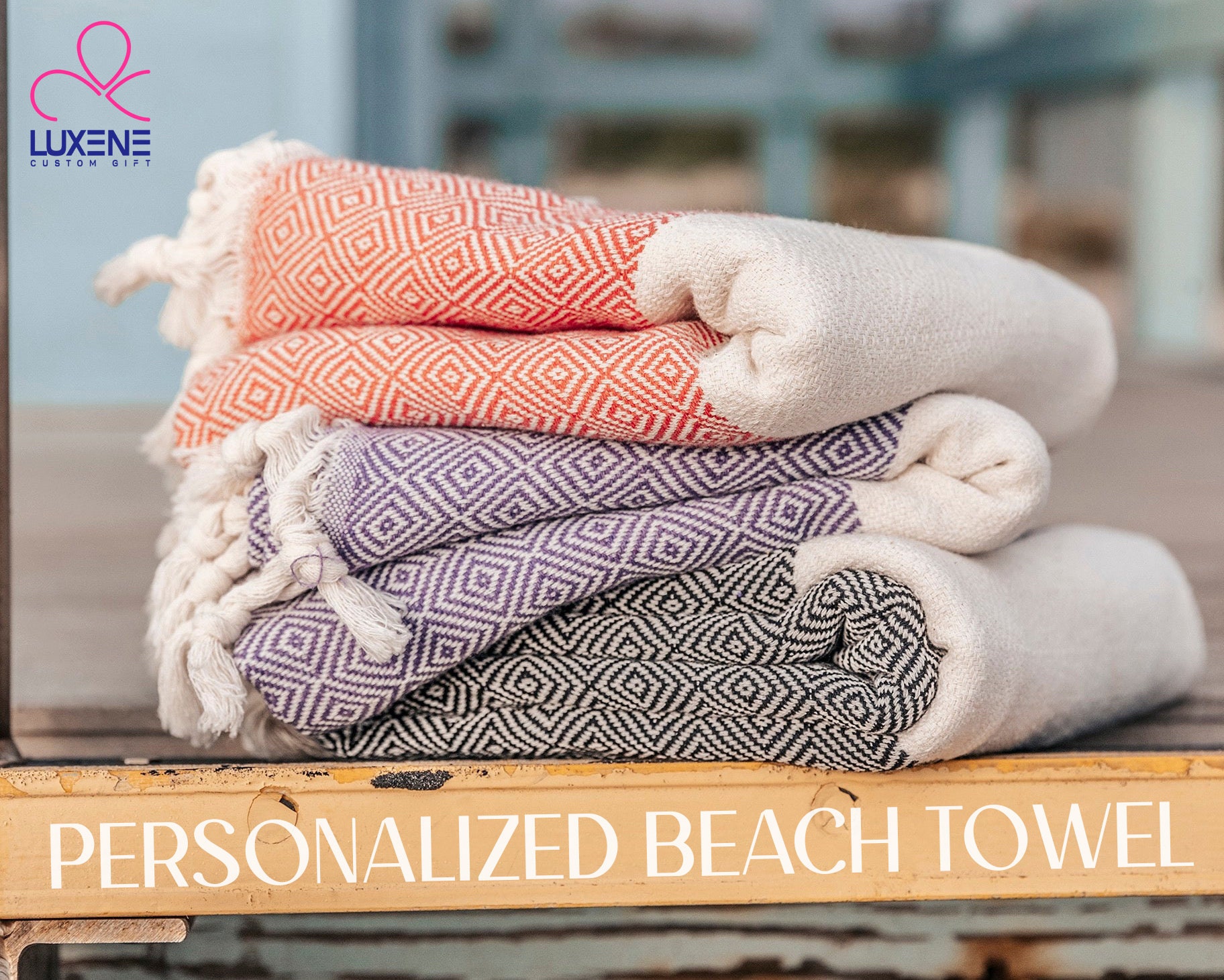 8 Pack Turkish Beach Towels - Oversized Quick Dry Pool Towels, Lightweight Sand Free Towels For Beach, Yoga, Travel 4 thumbnail image