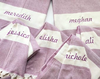 Custom Turkish Towel for Wellness Retreats, Personalized Name Spa Towel for Yoga, Self-Care, or Meditation Gift Sets, Lightweight and Soft
