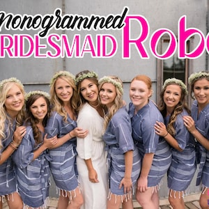 PERSONALIZED Bridesmaid Proposal Gifts, Custom Robe, Wedding Favors, Oversized Robe, Bachelorette Party, Gift for Her, Summer Gifts