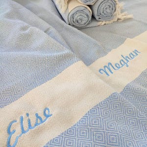 Turkish Towel Personalized Beach Wrap, Custom Name Towel, Quick Dry Towel Travel Gift, Honeymoon Towel, Summer Vacation Essential