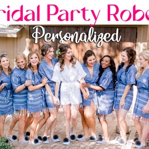 UNIQUE Bridesmaid Robes, Custom Wedding Favors, Personalized Bachelorette Party Gifts, Bridal/Bride Robe, Gift for Her, Summer Gifts