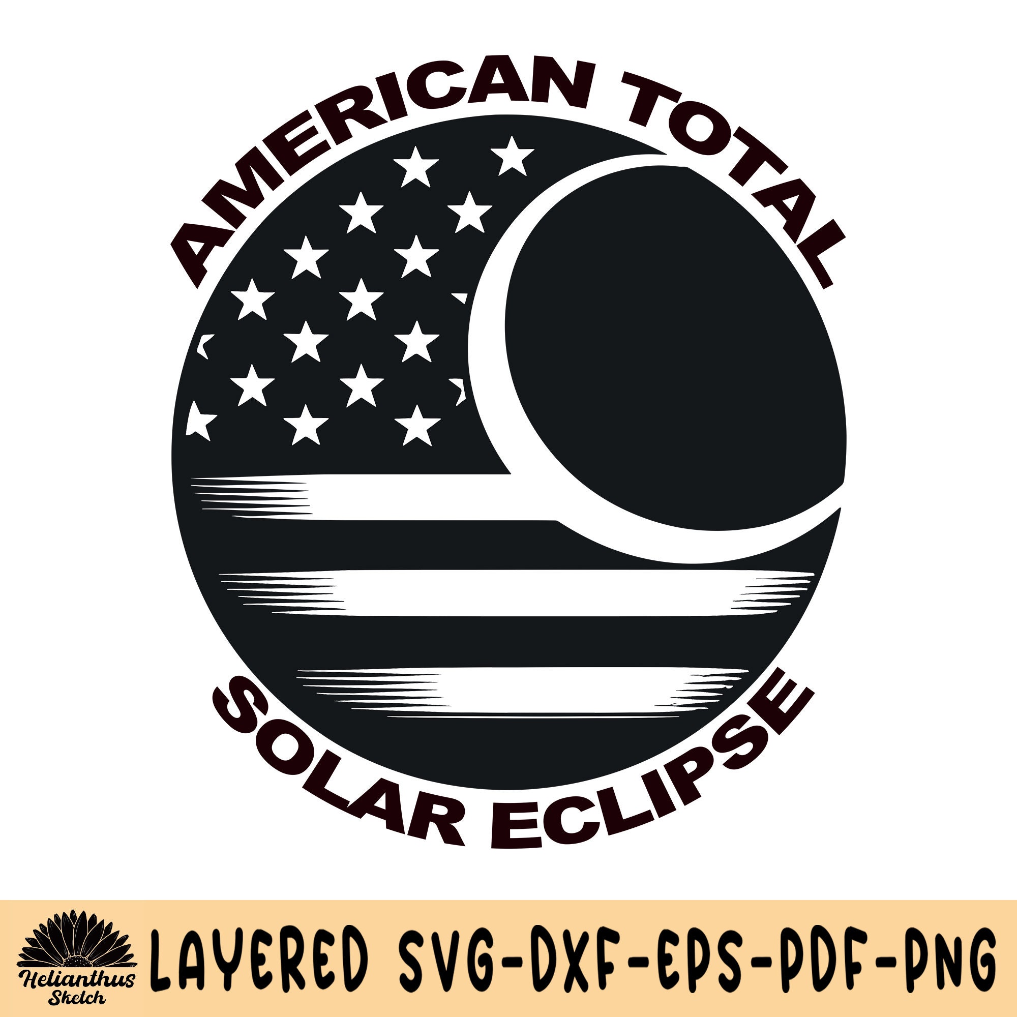 American Total Solar Eclipse 2024 SVG, Sun & Moon Dance in This Eclipse