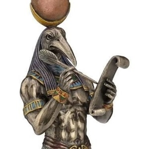 Thoth Egyptian God of Knowledge Bronze Figurine