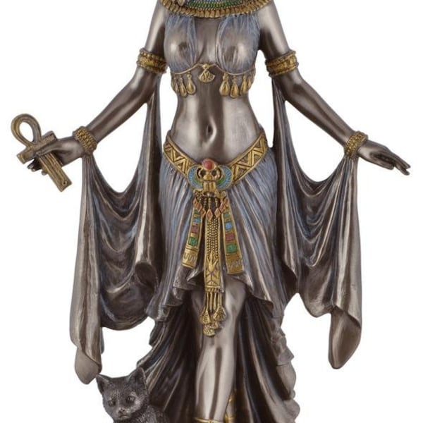 Bastet Egyptian Cat Goddess Bronze Figurine