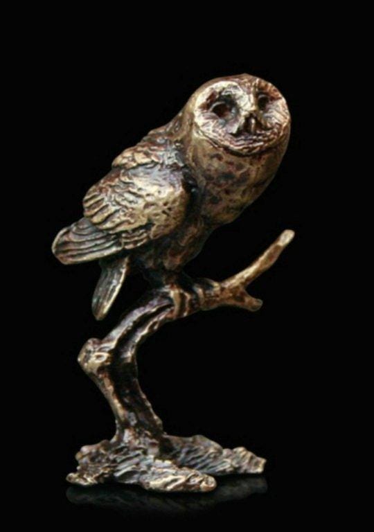 Tawny Owl Bronze Miniature (Butler and Peach)