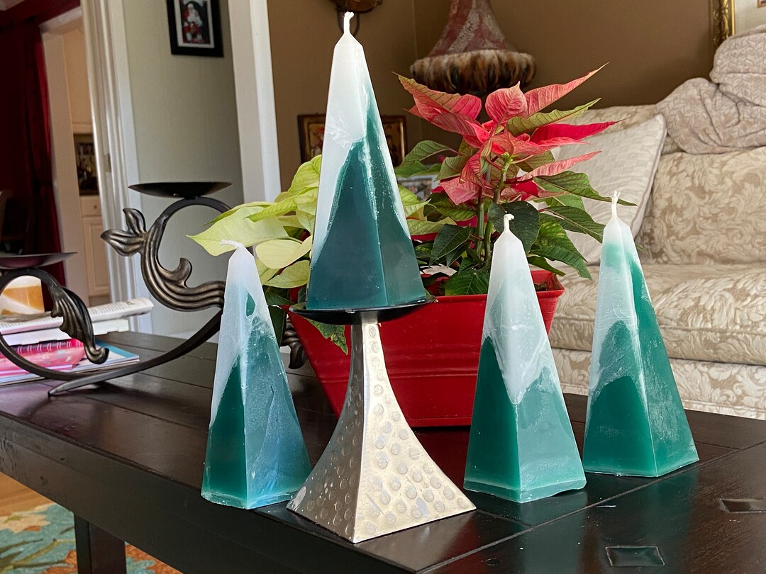 Hand Made Candle Inspired by Snow Covered Pine Trees. Price is for Each