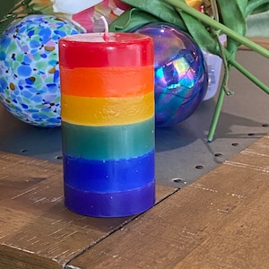 Pride Colored Pillar Candle