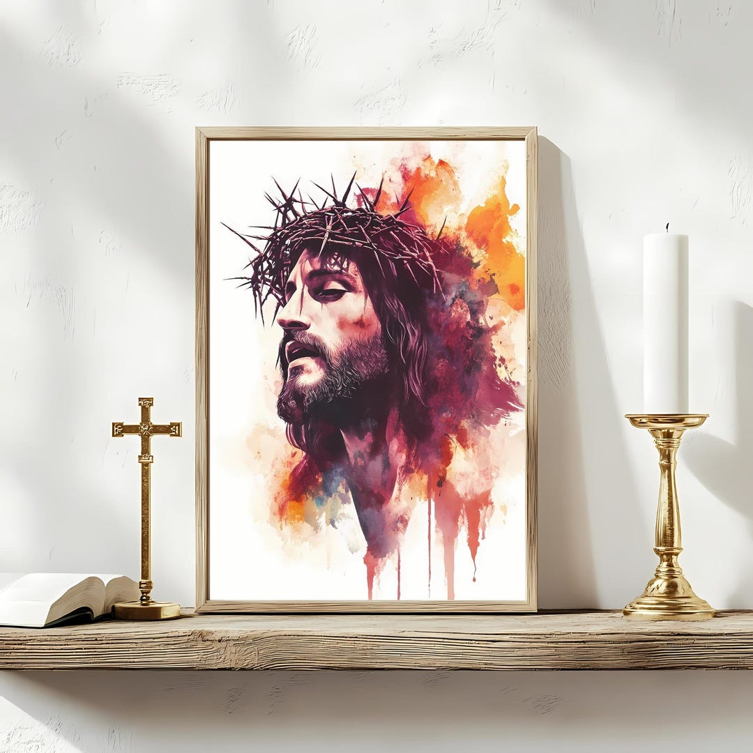 Jesus Crown of Thorns Print: Christian Easter Art (digital Download) - Etsy