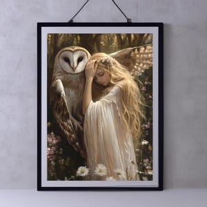 Goddess Athena Wall Art | Greek Mythology Print | Fantasy Digital Art | Printable Art