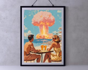 Retro Wall Art - Surreal Art Print | Trippy Art | Indie Room Decor | Retro Poster | Digital Download