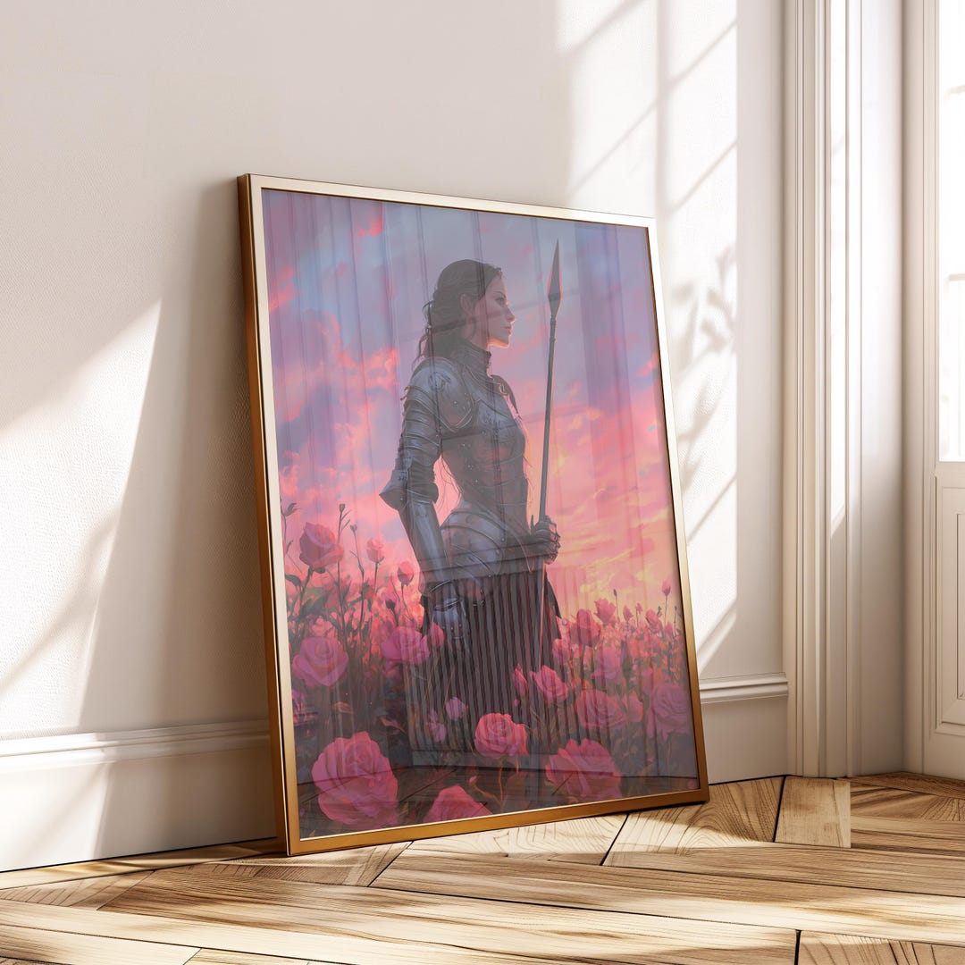 Knightcore Digital Art - Medieval Female Warrior Poster Fantasy Wall ...