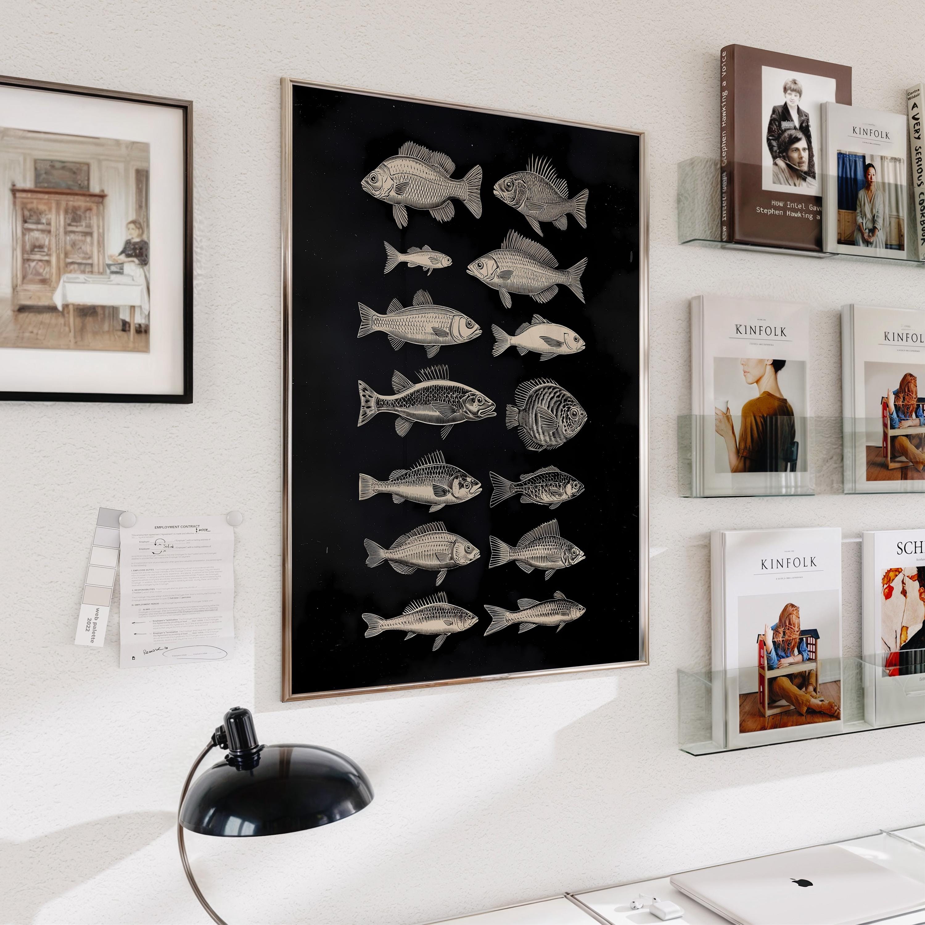 Antique Fish Species Chart - Scientific Ichthyology Art Print