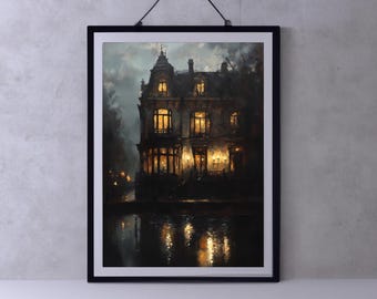 Gothic Architecture | Printable Dark Academia Wall Art, Dark Cottagecore Prints, Moody Victorian Art, Gothic Decor Wall Art, Witchy Wall Art