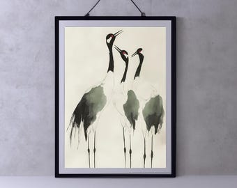 Coastal Wall Art | Gallery Wall Art | Beach House Decor | Vintage Painting | Blue Heron Vintage Print | Bird Painting | Vintage Home Decor